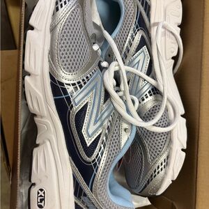 New Balance Silver and Blue Women's Shoes